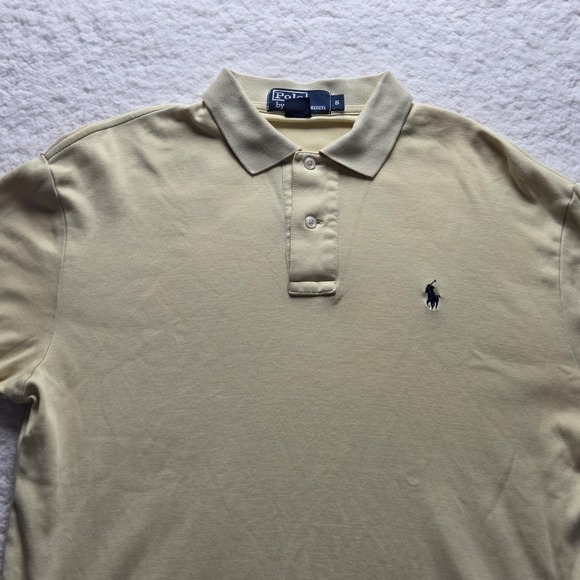 Polo by Ralph Lauren Other - Polo By Ralph Lauren Polo Shirt Mens M Beige Solid Short Sleeve Cotton Knit Top